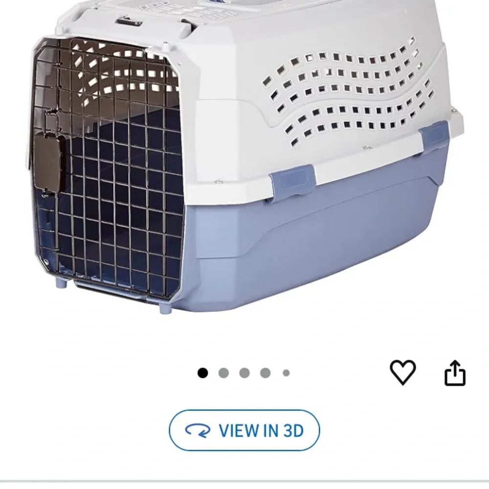Blue and White Pet Carrier